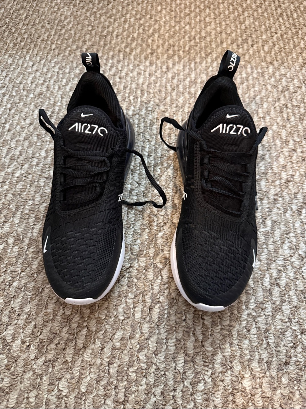 Nike Woman’s Black and White Air270 Running Shoes